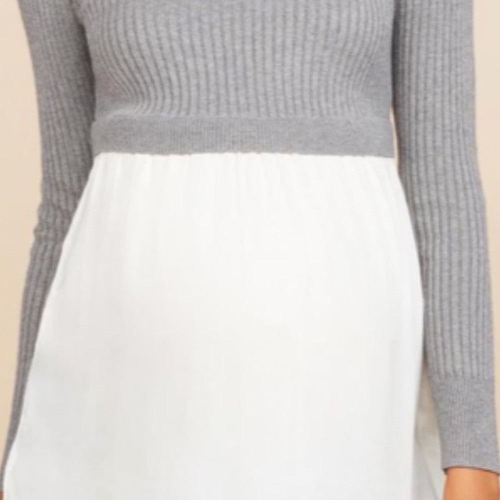 Motherhood Maternity  medium white and grey sweater